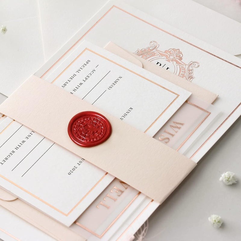 SHOWIN Gun Glue Sealing Wax Sticks for Wax Seal Stamp - Metallic Wine Red, Great for Wedding Invitations, Cards Envelopes, Snail Mails, Wine Packages, Christmas Gift Ideas, Pack of 10 - Image 3